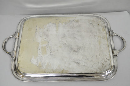 Antique Waring & Gillow English Edwardian Lrg Silver Plated Serving Platter Tray
