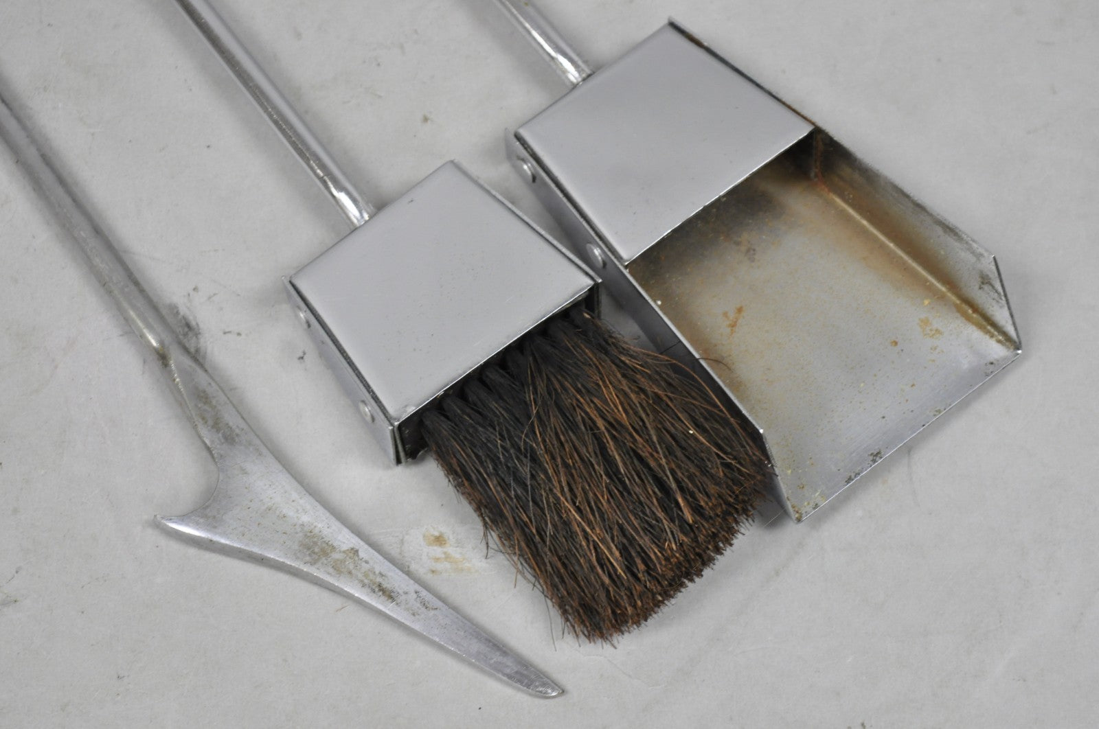 Danny Alessandro Albrizzi Vintage Modernist Lucite & Chrome Fireplace Tool Set