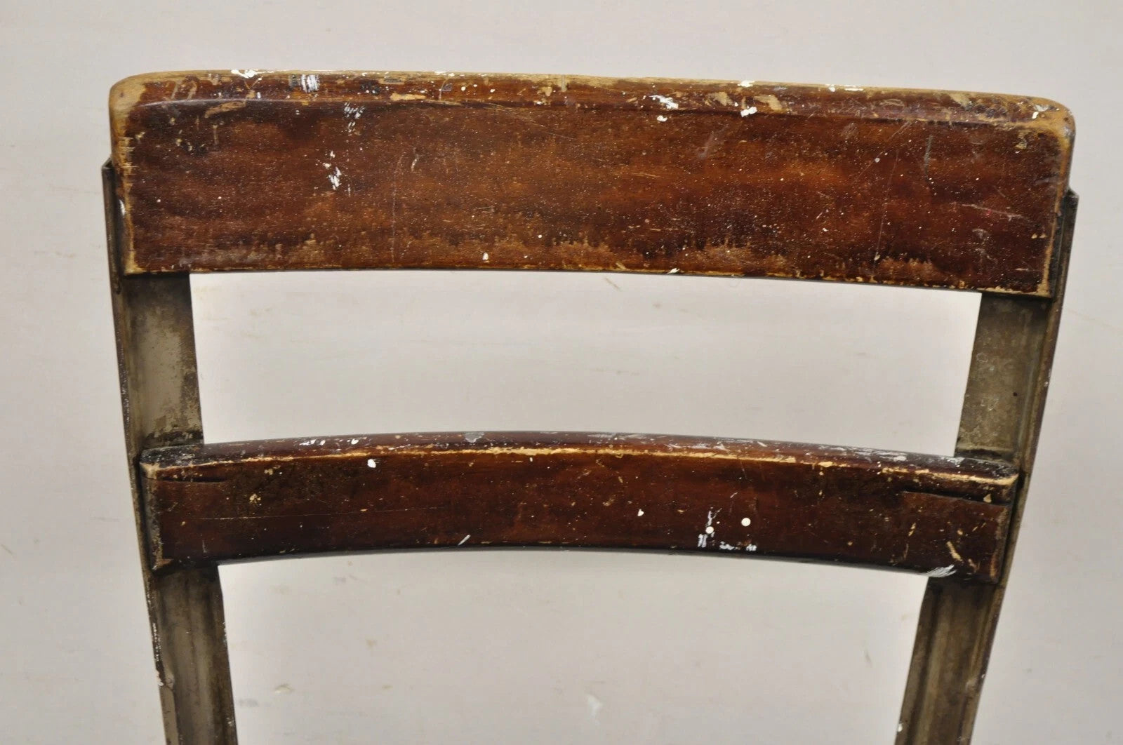 Vintage Industrial Toledo Metal Co Steel & Wood Adjustable Drafting Stool Chair