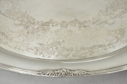 1847 Rogers Bros Eternally Yours Silver Plated Oval Serving Platter Butlers Tray