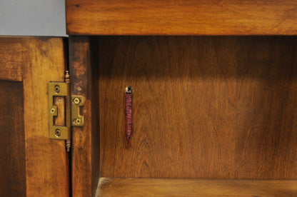 Vintage American Colonial Style Cherry Wood Wall Hanging Hutch Kitchen Cupboard