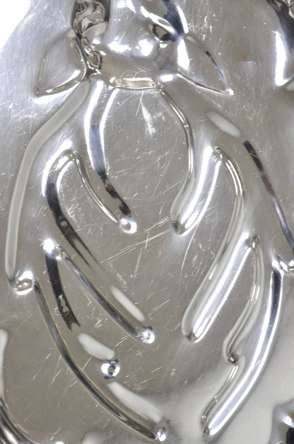 Vintage Silver Plated Scalloped Oval "Stag/Deer" Meat Serving Platter Tray
