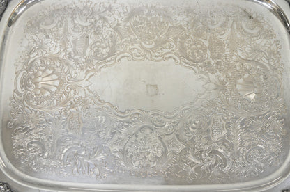 Vintage 1847 Rogers Bros Heritage 9492 Large Silver Plated Serving Platter Tray