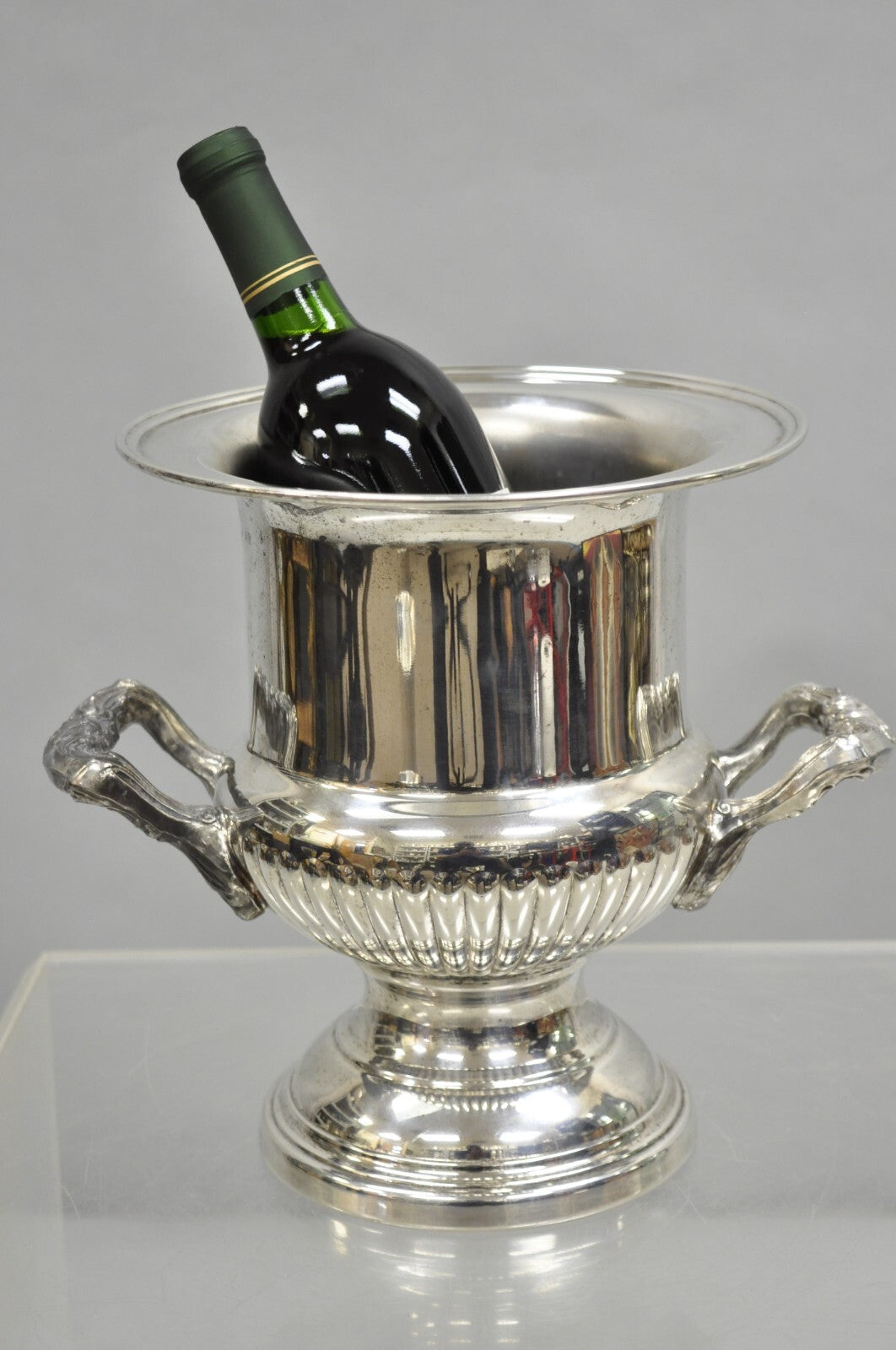 Vintage Victorian Silver Plated Trophy Cup Champagne Wine Chiller Ice Bucket