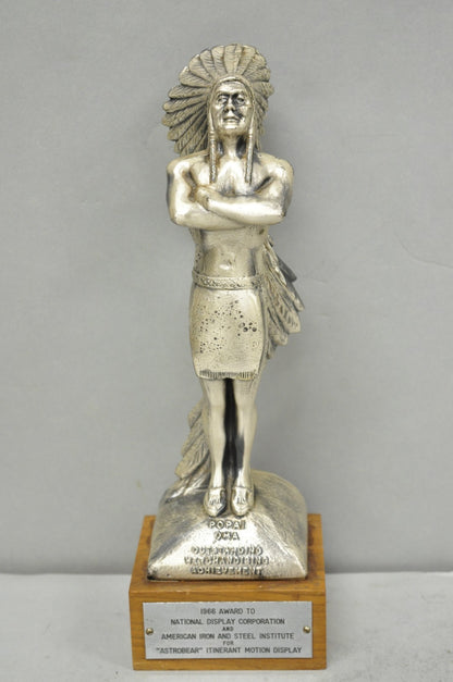 Vintage 1960s POPAI OMA Store Display Award Trophy Native American Chief Figure