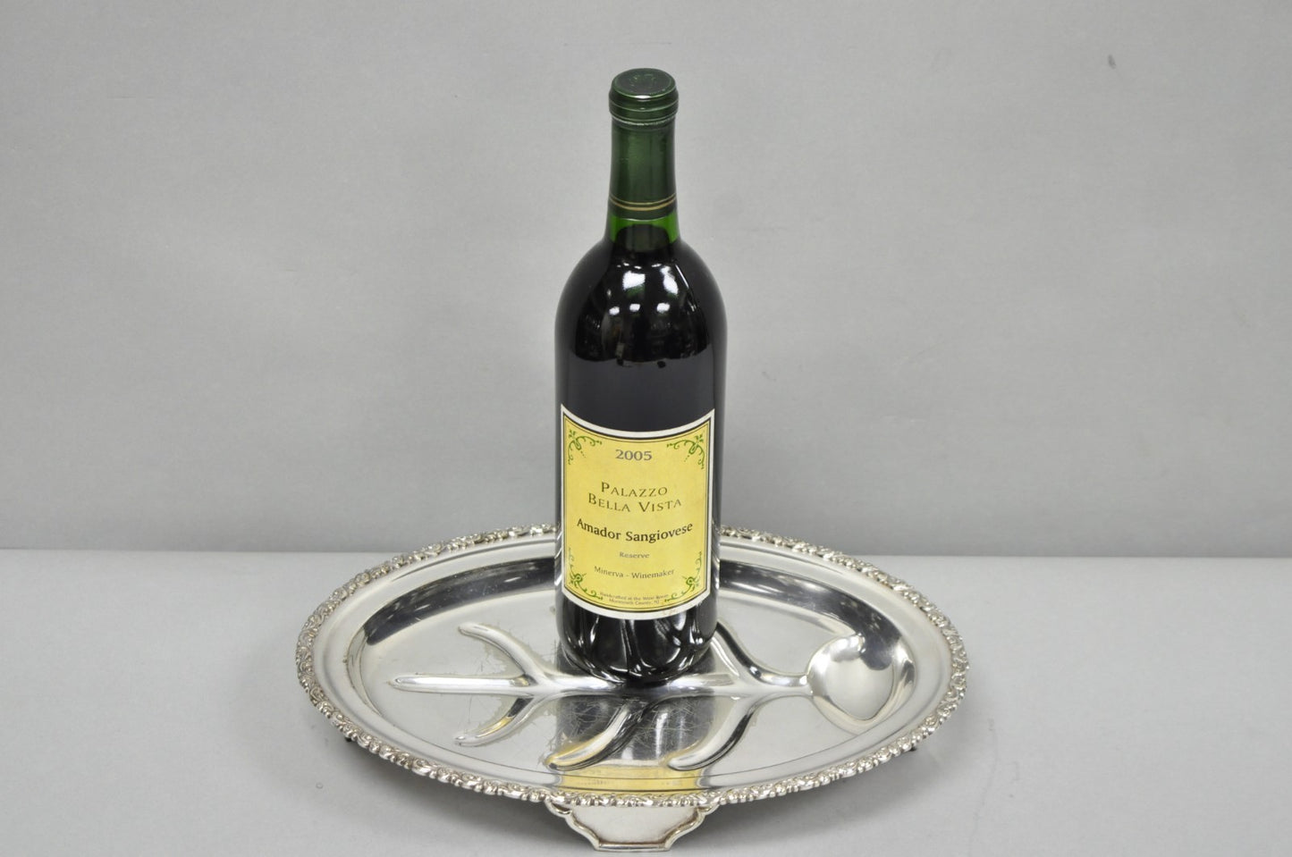 Antique Rogers Bros English Regency Silver Plated Small 12" Meat Cutlery Tray