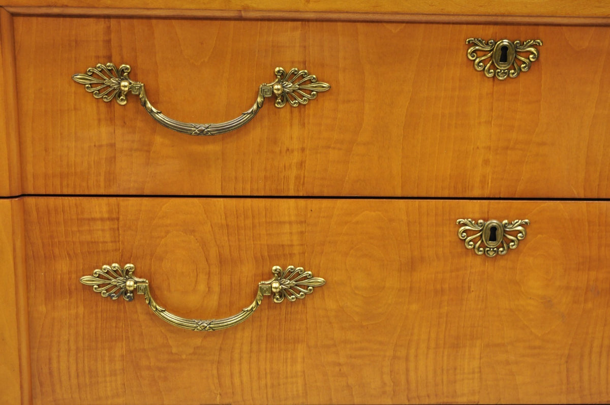 Thomasville Grand Classics Empire Biedermeier Maple Bachelor Chest Dresser, Pair