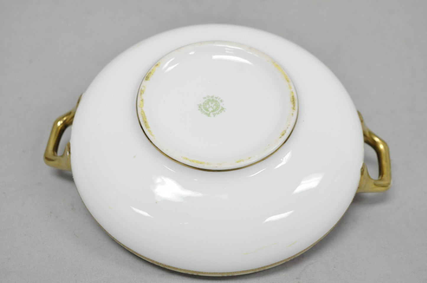 Antique Nippon Morimora Hand Painted Flowers & Ducks Coral Porcelain Bowl (B)