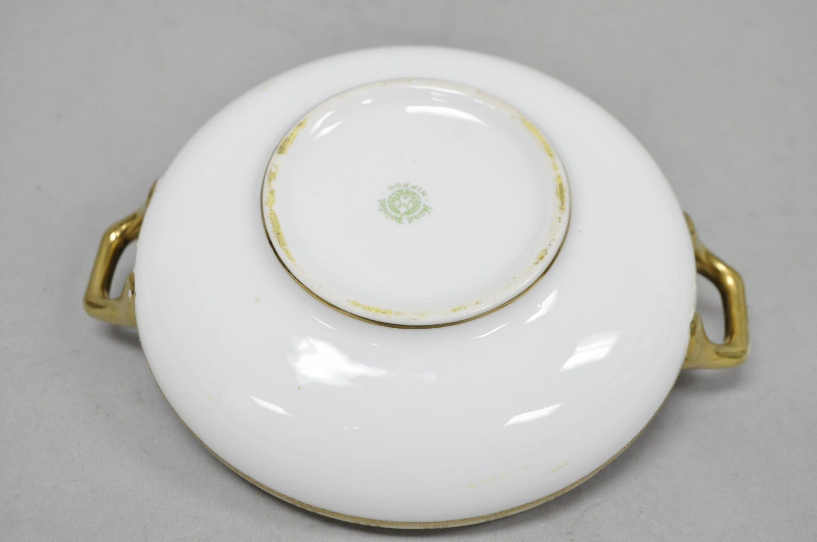 Antique Nippon Morimora Hand Painted Flowers & Ducks Coral Porcelain Bowl (B)