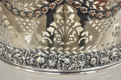 Antique English Sheffield Sterling Silver Mounted Champagne Wine Bottle Coaster