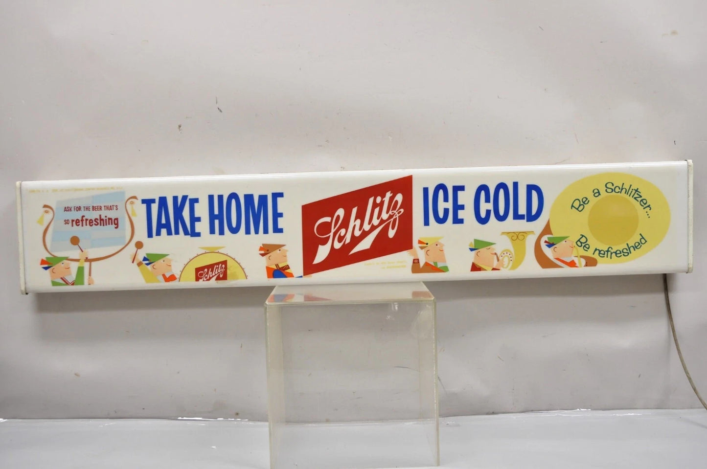 Vintage 1958 Jos. Schiltz Large 73" Lighted Brewing Beer Advertisement Bar Sign