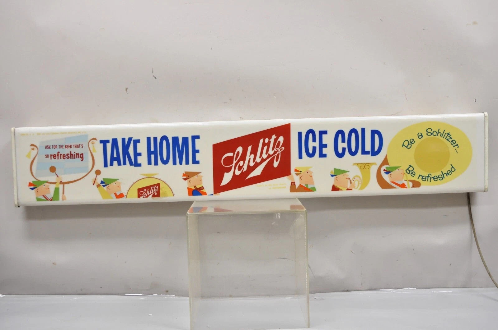 Vintage 1958 Jos. Schiltz Large 73" Lighted Brewing Beer Advertisement Bar Sign