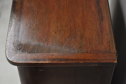 Antique Arts & Crafts Mahogany 15 Drawer Medical Dental Cabinet w/ Marble Base