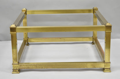 Vintage Mastercraft Hollywood Regency Square Brass Coffee Table Base Only