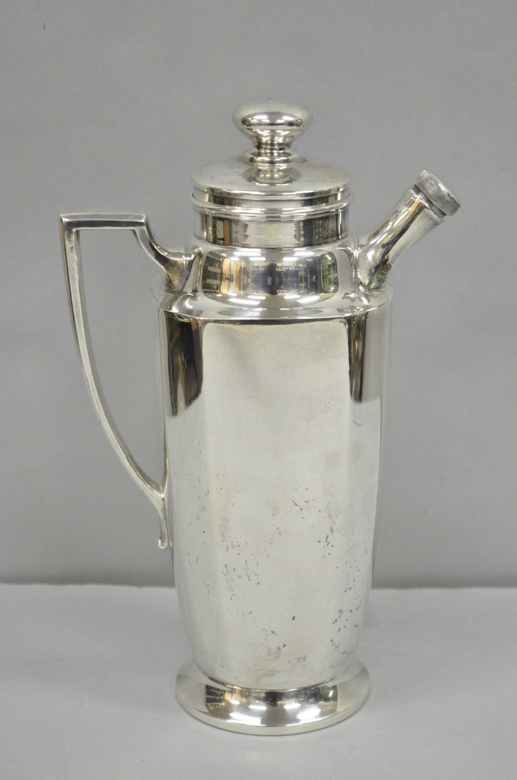 Vintage Bailey Banks & Biddle Art Deco Silver Plated Martini Cocktail Shaker