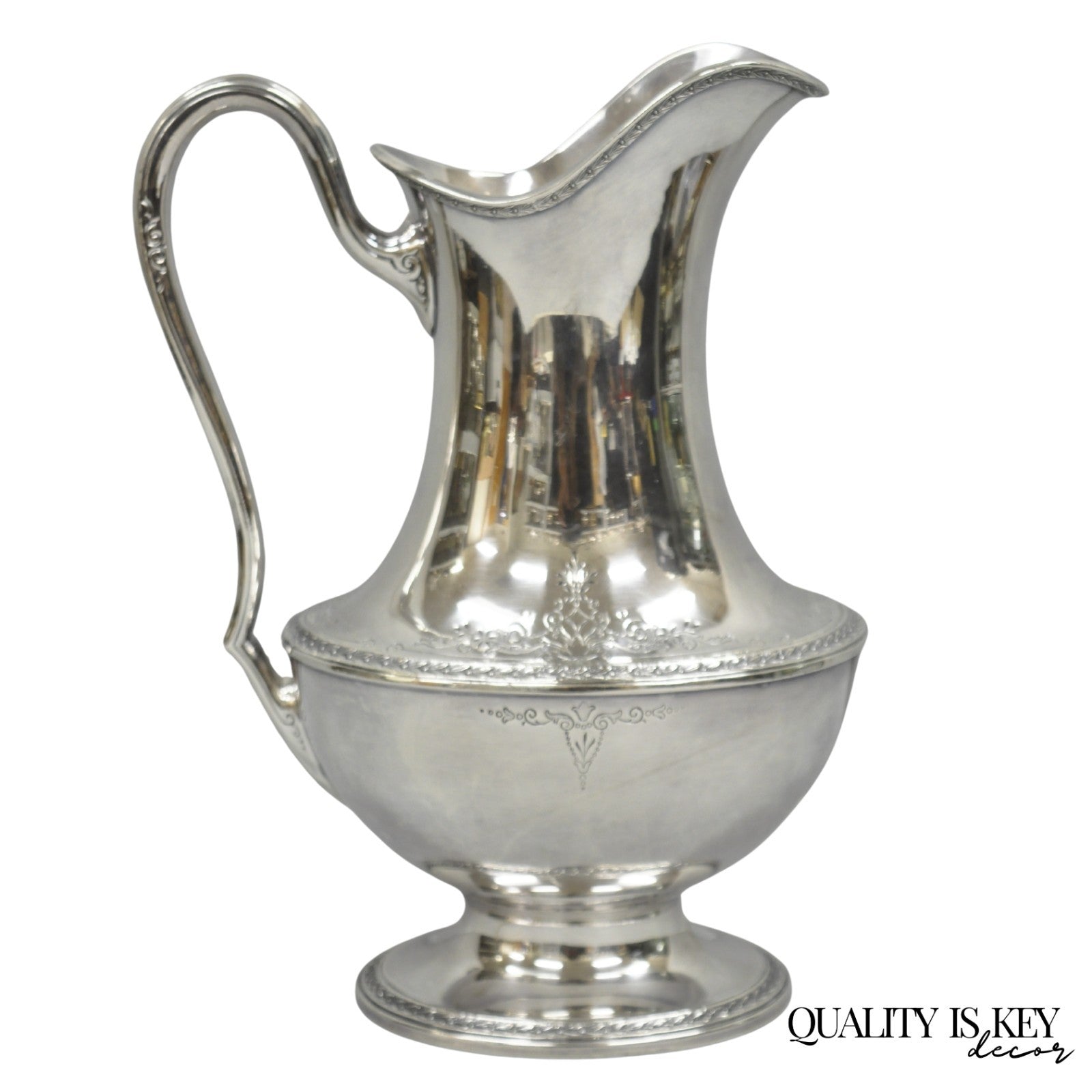 Vintage 1847 Rogers Bros. Silver Plated Argosy Victorian Water Pitcher