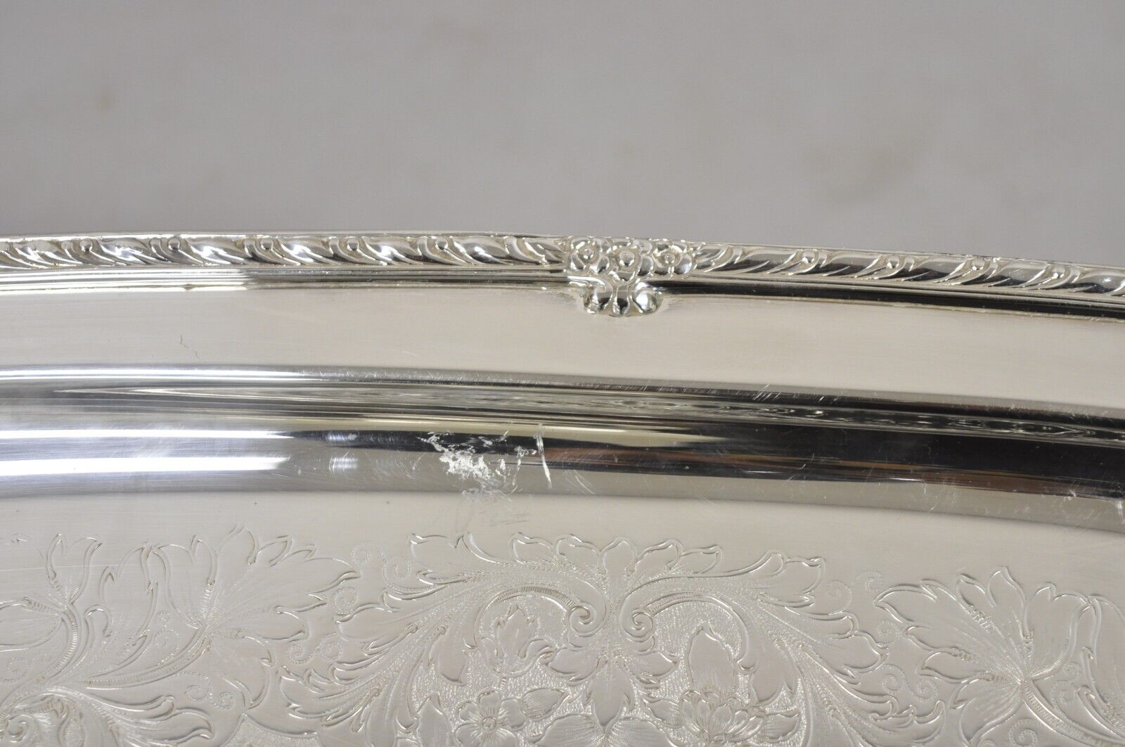 1847 Rogers Bros Heritage 9493 Large Silver Plated Serving Platter Tray