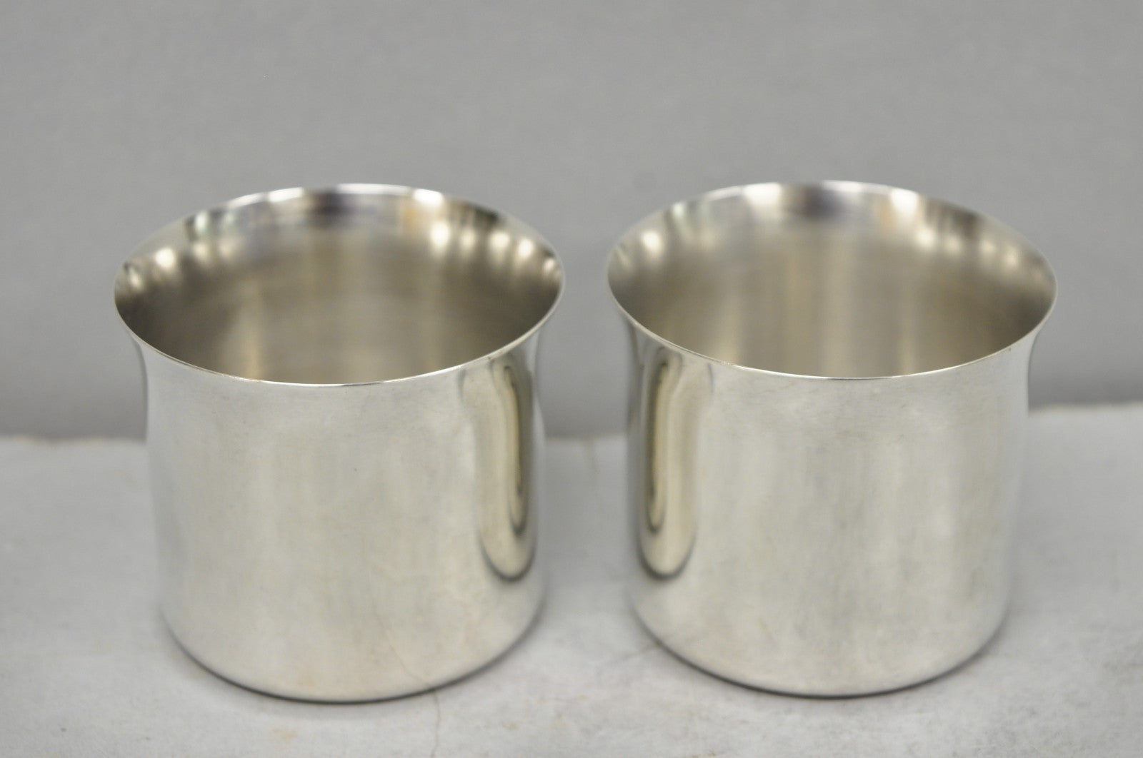 International Silver Mid Century Modern Silver Plated Punch Bowl Cups, Set of 12