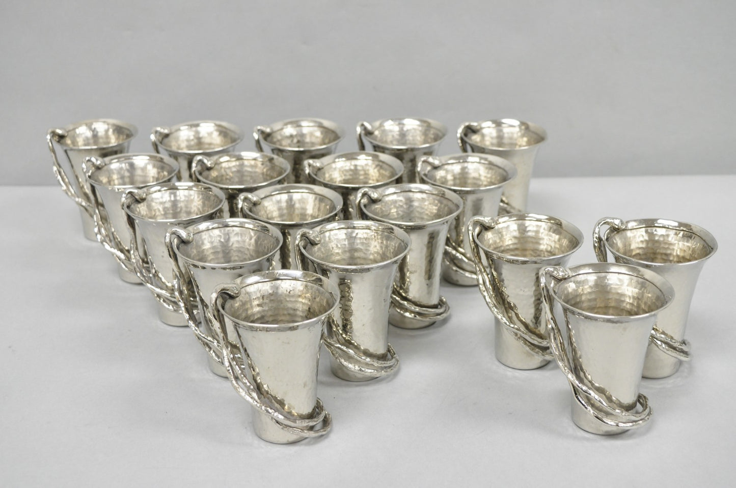 Michael Aram Wisteria Collection Hammered Nickel Silver Plated Small 4" Vase
