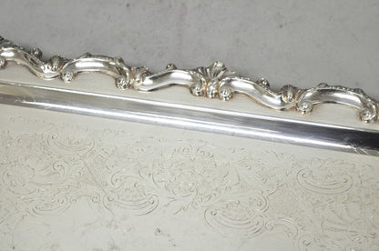 Vintage Bristol 132 Victorian Silver Plated Narrow Serving Platter Bar Tray