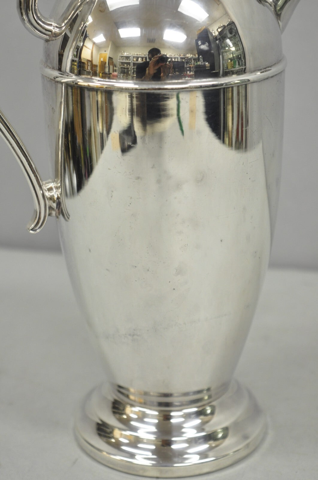 Vintage Art Deco English Silver Mg Silver Plated Martini Cocktail Shaker Pitcher