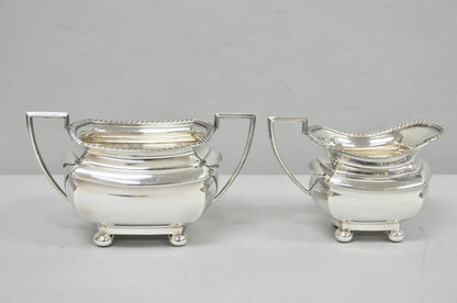 Antique Walker & Hall 53499 Art Deco Silver Plated Tea Service Set - 4 Pcs