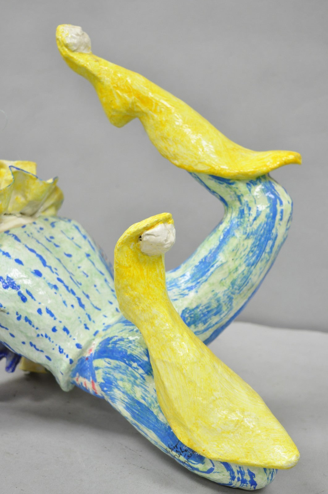 Vintage Jeanne Valentine Style Papier Mache Hanging Acrobat Clown Sculpture