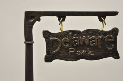 Delaware Park Bronze Equestrian Marble Base Horse Jockey Statue Sculpture