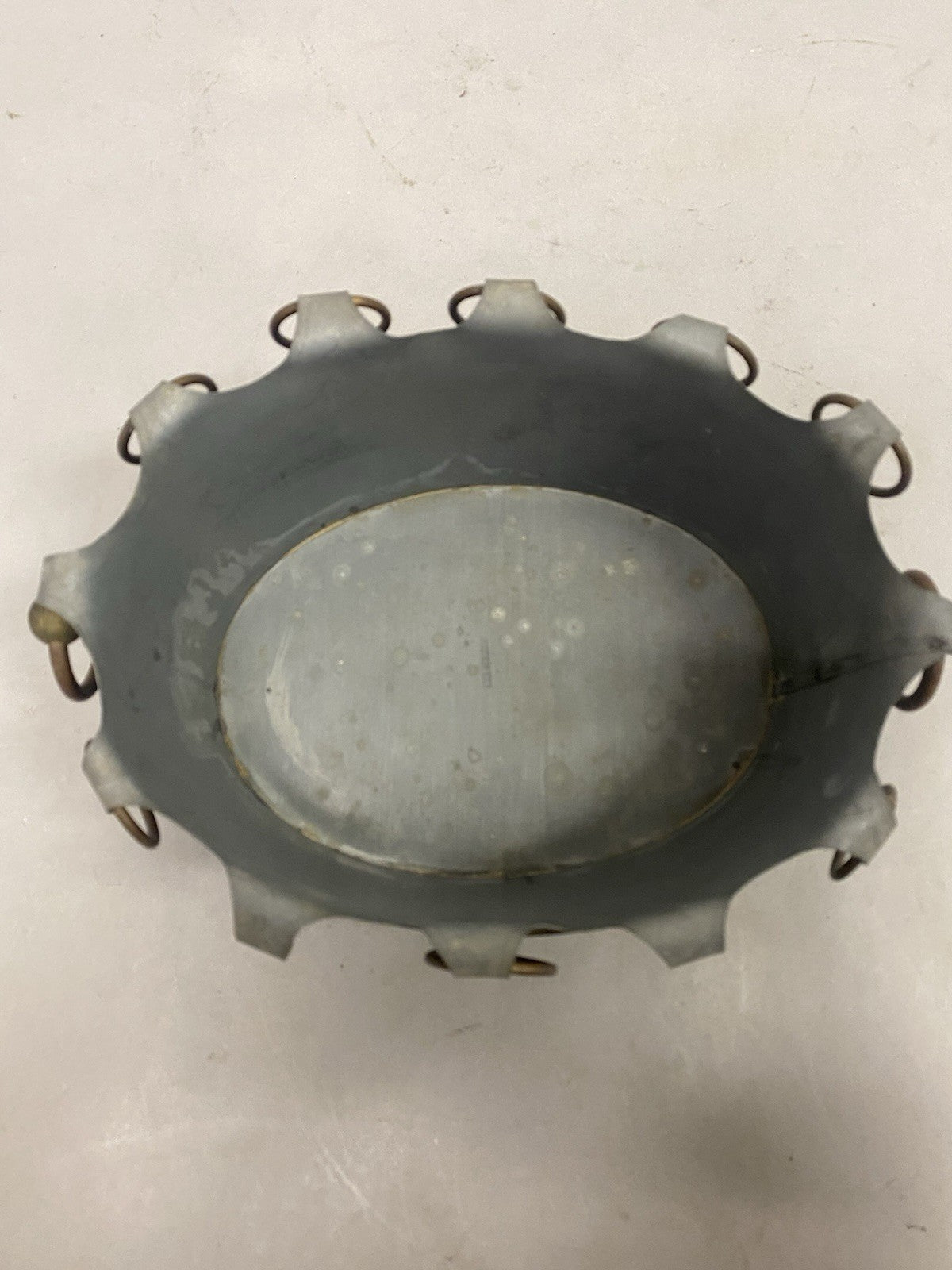 Vintage French Country Tole Zinc Metal Cachepot Planter Pot Made in Portugal