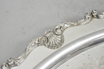 Vintage English Silver Mfg. Silver Plated Large Oval Butlers Platter Bar Tray