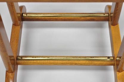 Vintage Fratelli Reguitti Italian Beech Wood 2 Tier Gentleman's Clothing Valet