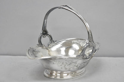 Antique Christofle Gallia French Art Nouveau Silver Plated Fruit Basket w Handle