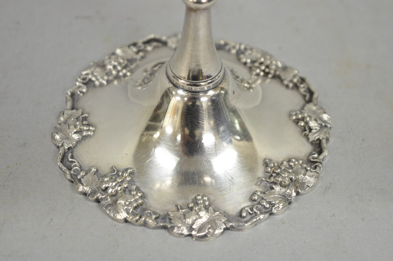 Victorian Silver Plated Grapevine Repousse Pedestal Candy Nut Dish by Barbour