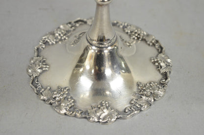 Victorian Silver Plated Grapevine Repousse Pedestal Candy Nut Dish by Barbour
