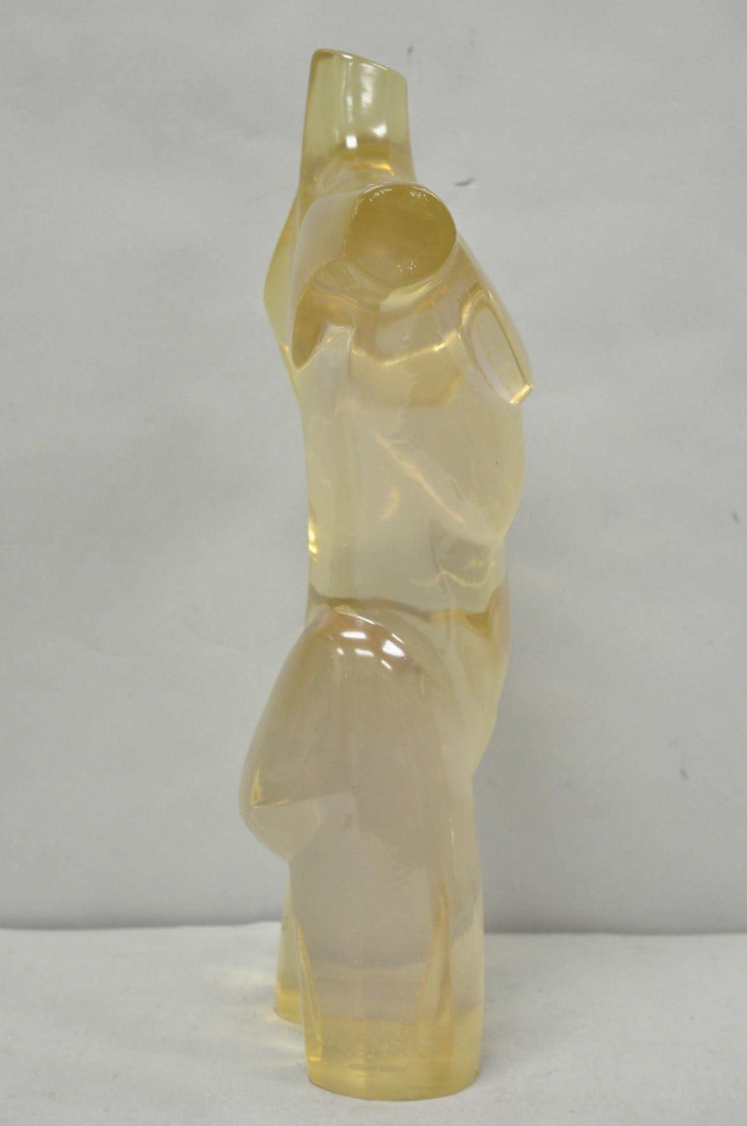 Vintage Mid Century Italian Modern Lucite Acrylic Nude Bust Modernist Sculpture