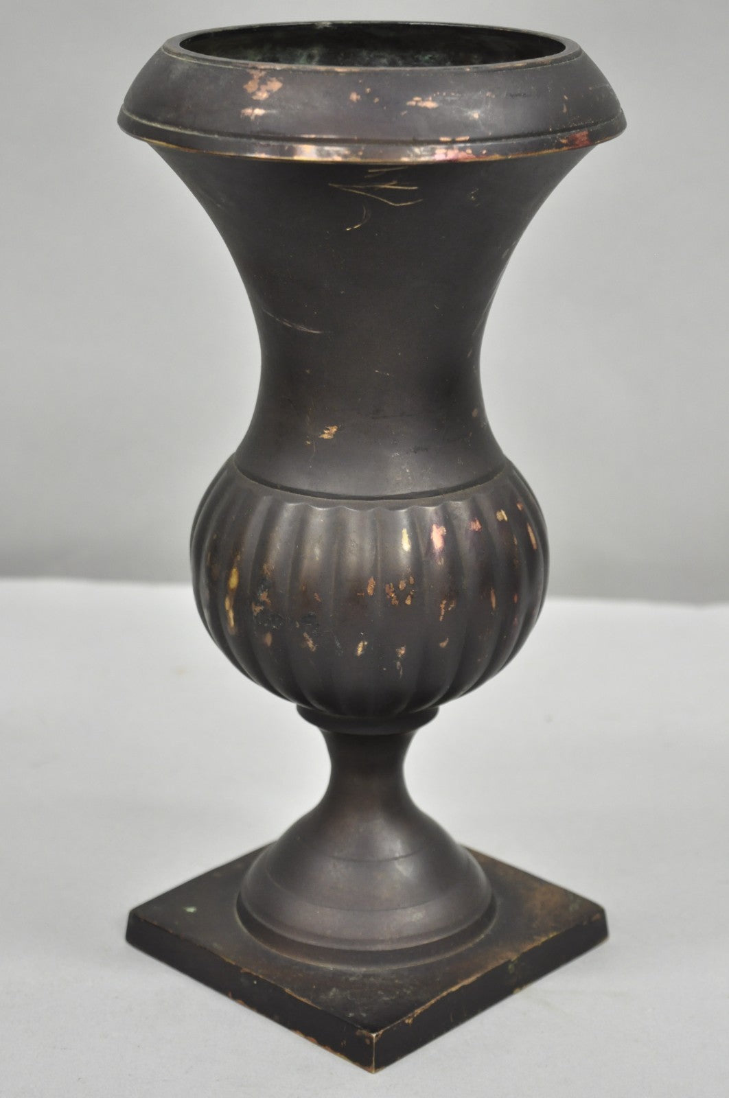 Vintage Brass French Classical Style Small Table Top Urn Form Flower Vase