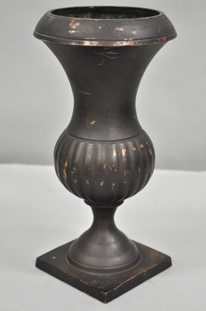 Vintage Brass French Classical Style Small Table Top Urn Form Flower Vase