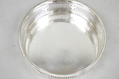 Antique Gorham English Edwardian Silver Plated "Urns" Large 9" Bar Wine Coaster