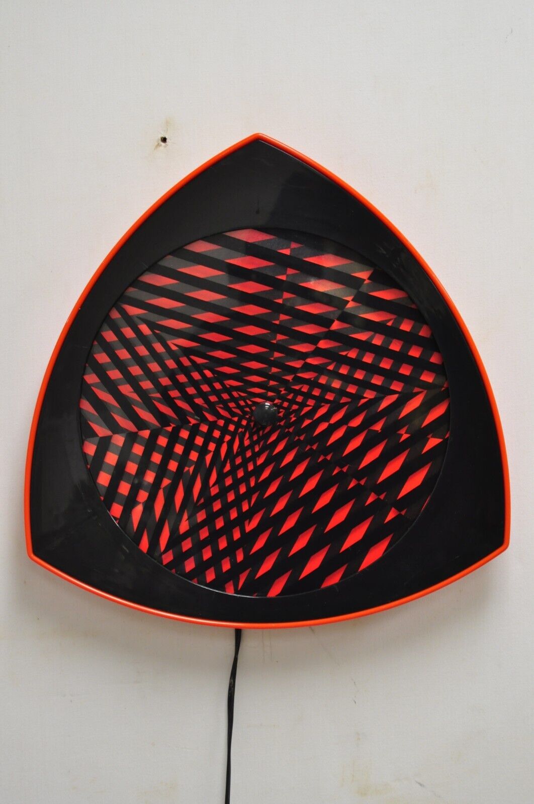 Vintage 1996 Rabbit Tanaka Lumaseries CyberSpace Red Kinetic Wall Art Sculpture