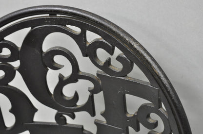 Arthur Umanoff for Shaver Howard "Peace & Love" Wrought Iron Bistro Side Chair