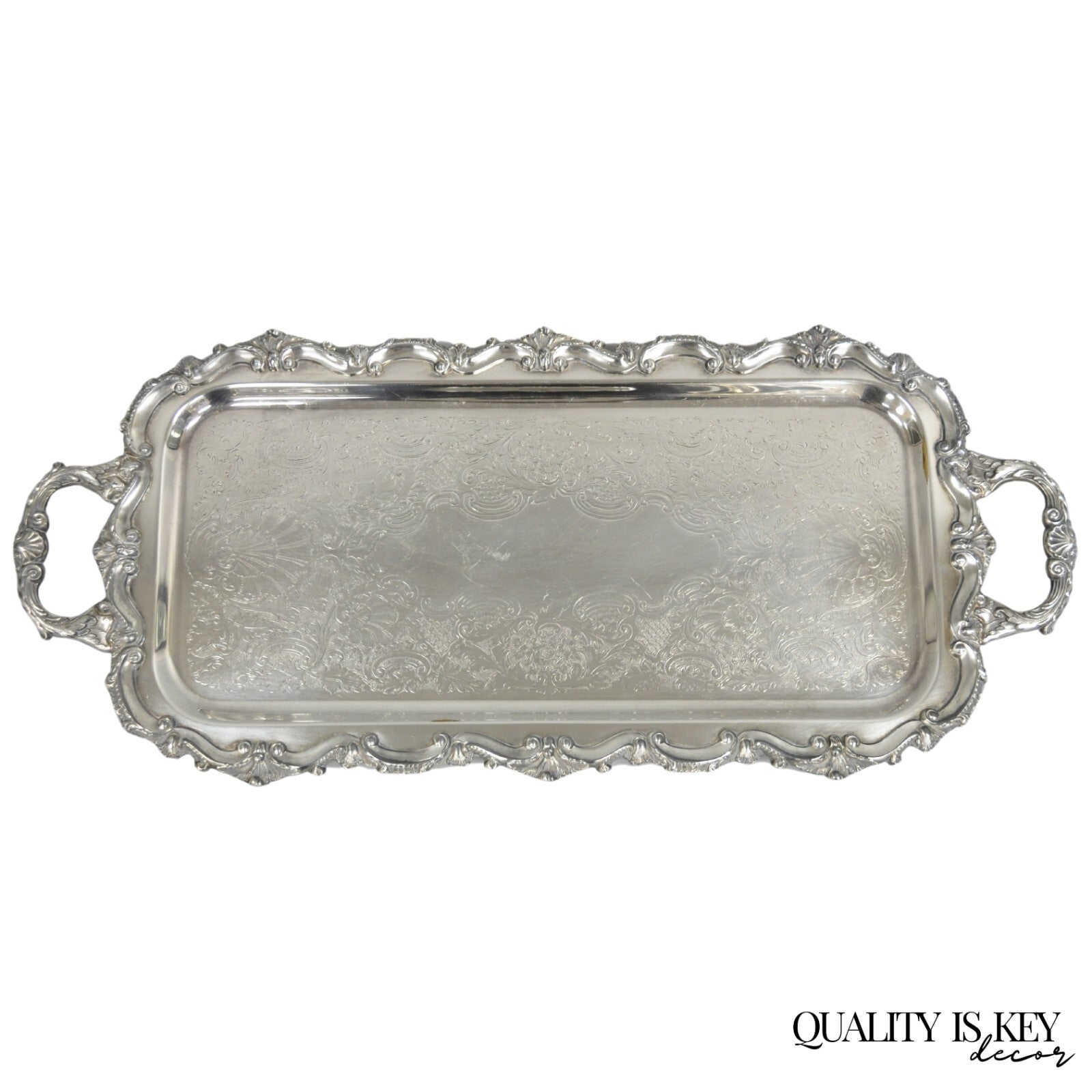 Bristol Silverplate by Poole 132 Silver Plated Narrow Serving Platter Dish Tray