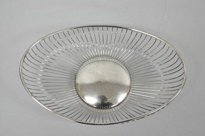 Vintage Mid Century Modern Eales Italy Silver Plated Wire Fruit Bread Basket