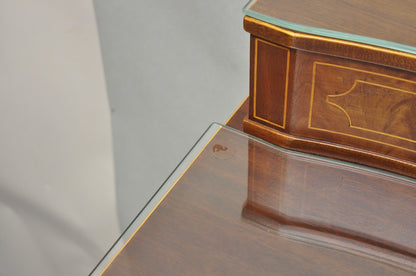 Vintage Hepplewhite Sheraton Mahogany Serpentine Buffet Sideboard attr. Baker