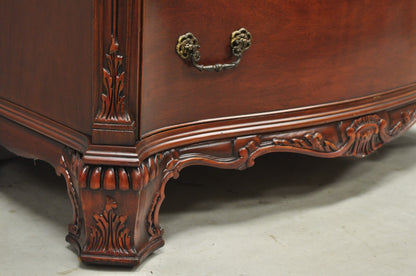 Vintage Georgian Mahogany Bow Front Server Chest Commode Dresser by John Stuart