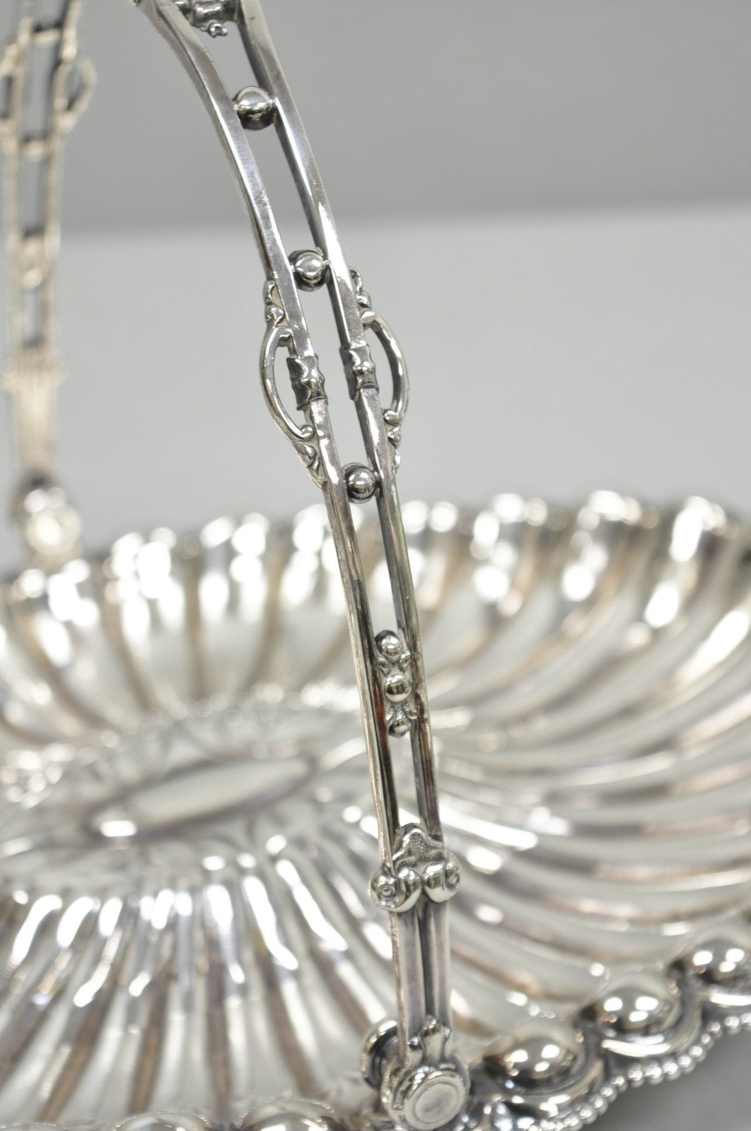Antique Rogers & Bro Silver Plated Wedding Brides Basket w Reticulated Handle