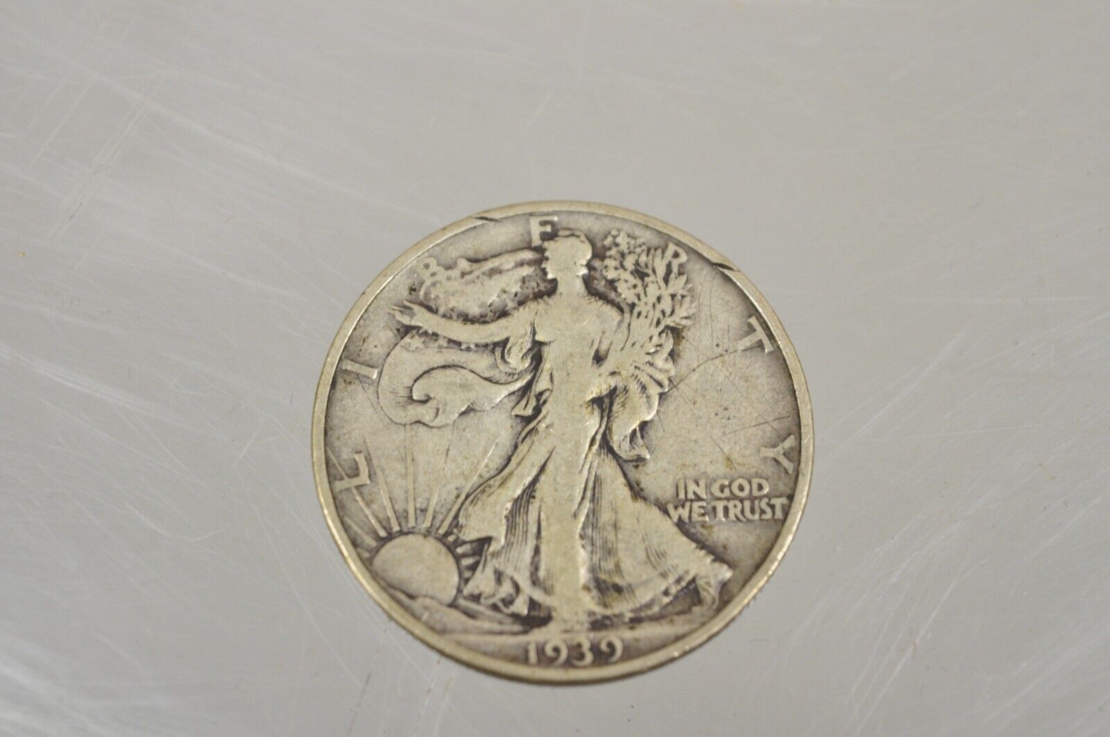 1939-D Liberty Walking Liberty Silver Circulated Half Dollar
