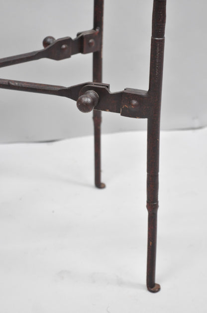 Industrial Modern Giacometti Style Wrought Iron Side Table by Pottery Barn