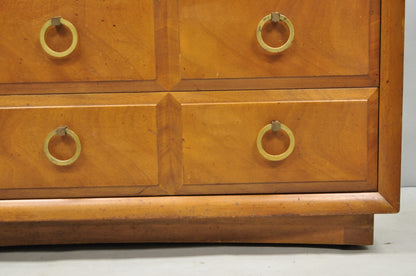 Vintage T.H. Robsjohn Gibbings for Widdicomb Mahogany Brass Ring China Cabinet