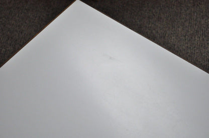 Vintage Mid Century Modern Black & White Rectangular Laminate End Tables - Pair