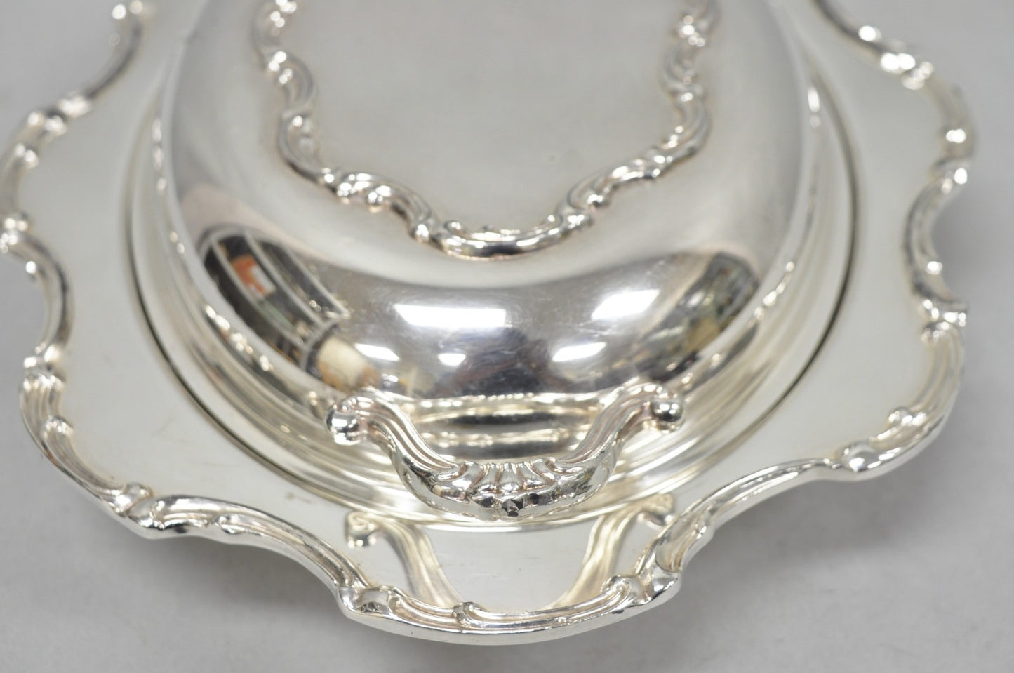 Vintage Victorian Style Silver Plated Covered Vegetable Serving Dish Platter